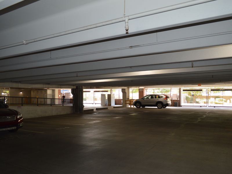 Covered, gated parking garage at Biltmore Square